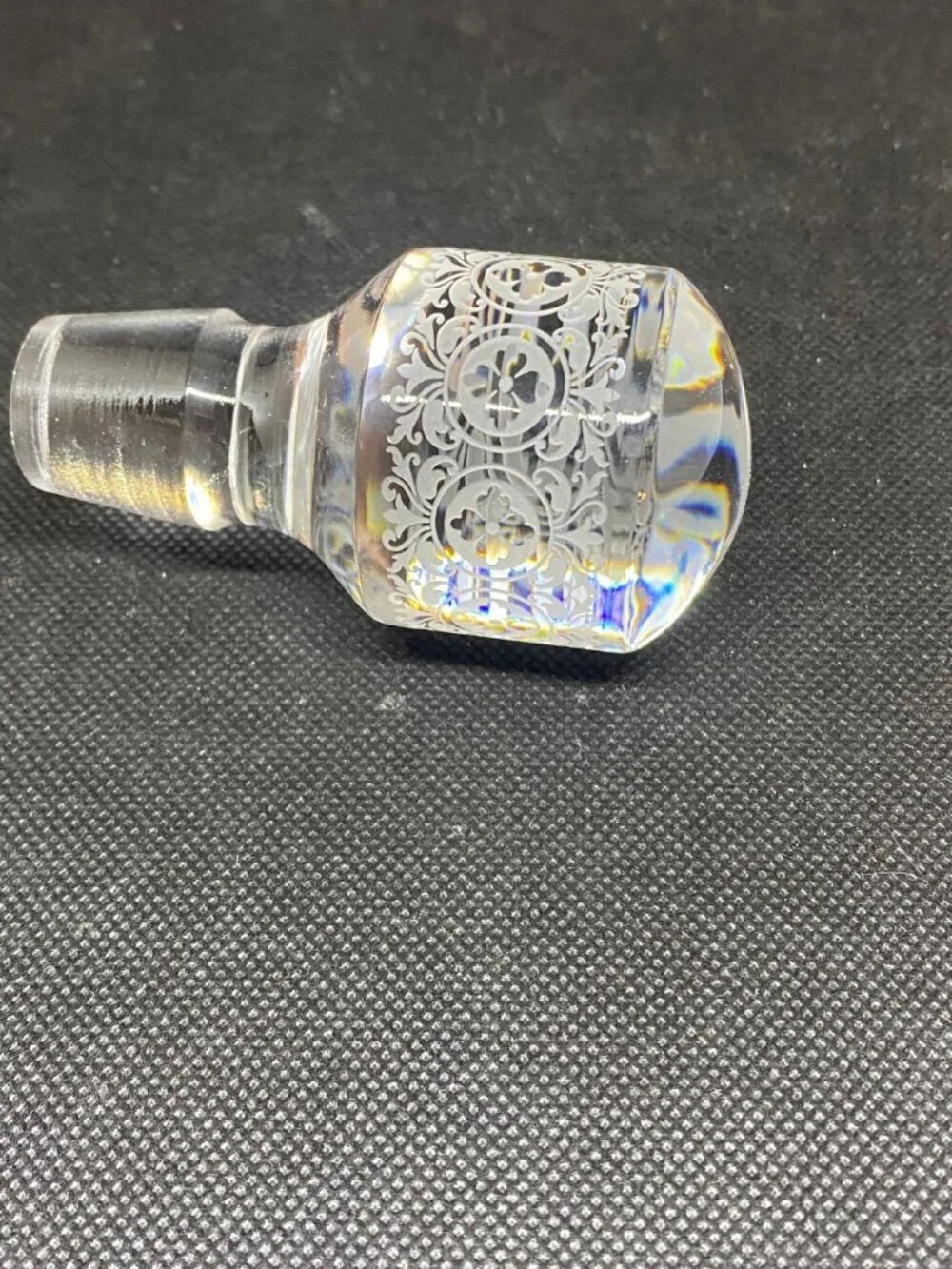 Mario Cioni Wine Stopper Etched and Frosted